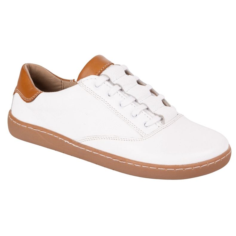 Sneakers Maja Olivier pentru femei desculți - pantofi anatomici din piele albă 2 Sneakers Maja Olivier pentru femei desculți - pantofi anatomici din piele albă 2