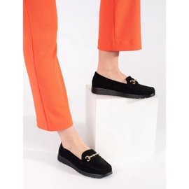 Seastar Plăcile din piele de căprioară pentru femei negre negru 2 Seastar Plăcile din piele de căprioară pentru femei negre negru 2