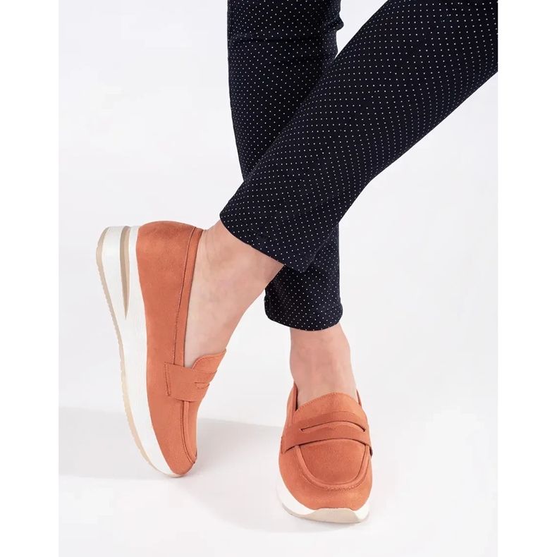 Plăcile glisante pentru femei pe platformă portocale 1