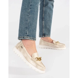 Goodin Loață de aur din piele de căprioară cu un lanț 2 Goodin Loață de aur din piele de căprioară cu un lanț 2