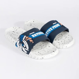 Flip-flops din piscină alb-albastru alb 2