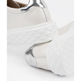 Adidași albi și argintii cu pini de piele Sergio Leone 1