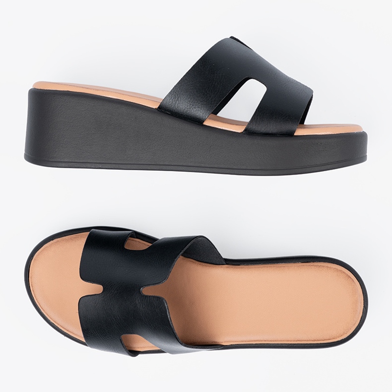 Seastar Papuci de platformă neagră pentru femei negru 1