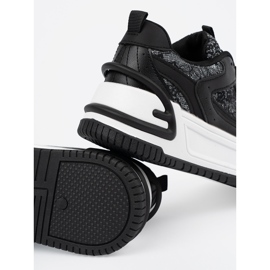 Adidași pentru femei cu dantelă alb -negru 1