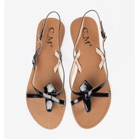 Sandale plate negre negru 1 Sandale plate negre negru 1