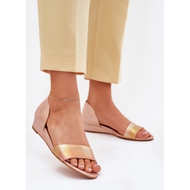 Sandale din piele Maciejka 01971-72 Aur roz 2