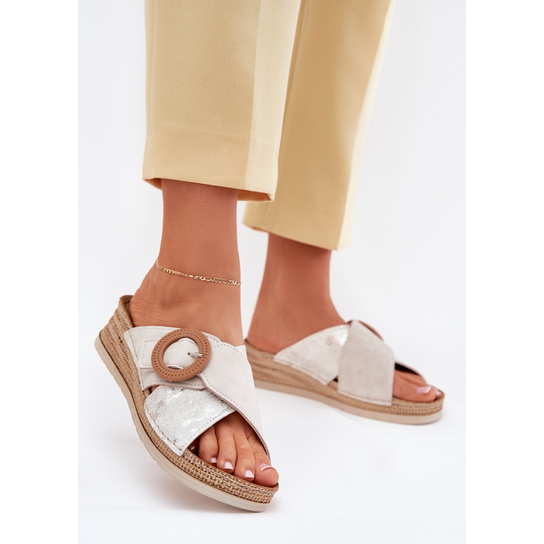 Panouri pentru femei cu un decorativ Inblu RV000012 Clemă de prindere bej 2