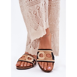 Croșet pentru femei cu tocuri plate negre negru 2