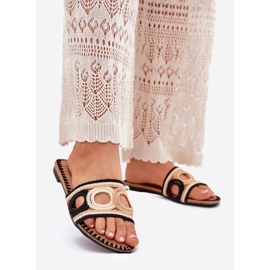 Croșet pentru femei cu tocuri plate negre negru 1