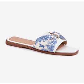 Flip -flop -uri pentru femei cu un arc alb 4