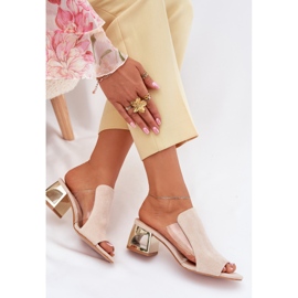 Flip -flops pentru femei pe stâlpul de aur bej ușor 6