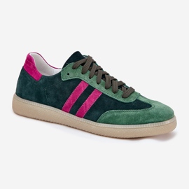 Zazoo N1068 Suede Adidaje joase Femei cu verde închis 4
