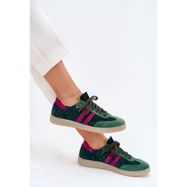 Zazoo N1068 Suede Adidaje joase Femei cu verde închis 7