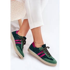 Zazoo N1068 Suede Adidaje joase Femei cu verde închis 8