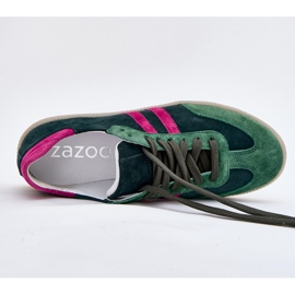 Zazoo N1068 Suede Adidaje joase Femei cu verde închis 9