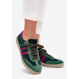 Zazoo N1068 Suede Adidaje joase Femei cu verde închis 1