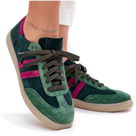 Zazoo N1068 Suede Adidaje joase Femei cu verde închis 10