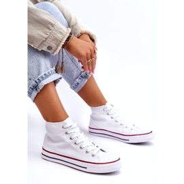 Adidași clasici albi înalte pentru femei 5