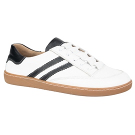 Pantofi cu piele albă Kaia Olivier cu piele de adidași desculți cu femei negre cu negru 1