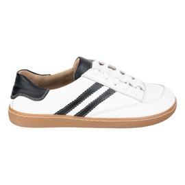 Pantofi cu piele albă Kaia Olivier cu piele de adidași desculți cu femei negre cu negru 2