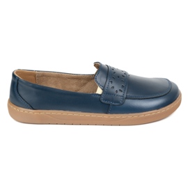 Olivier Barefoot Inga Femei Loafers cu un albastru larg din față albastru navy 1