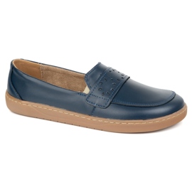 Olivier Barefoot Inga Femei Loafers cu un albastru larg din față albastru navy 2