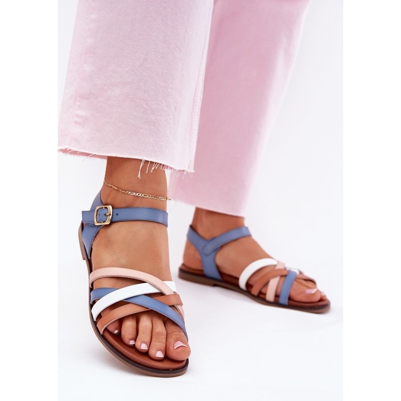 Sandale pentru femei cu Sergio Leone SK090H BLUE BLUE albastru 2