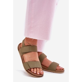 Sandale din piele pentru femei inblu aa0001ki verde 1 Sandale din piele pentru femei inblu aa0001ki verde 1