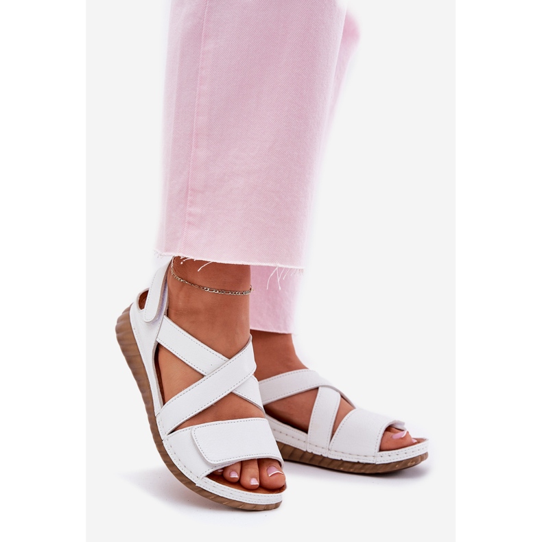 Sandale din piele pentru femei Maciejka L6848-11 Alb 1