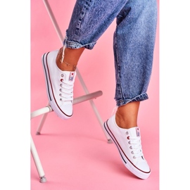 News Pantofi de damă din material textil, alb 2