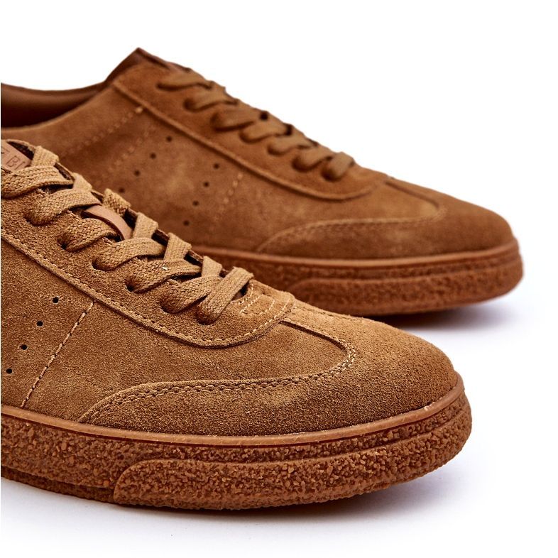 Pantofi de piele intoarsa barbati Big Star NN174186 Camel bej 3