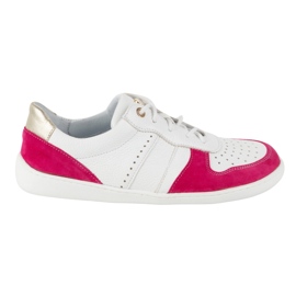 Pantofi din piele desculți Olivier 1773Pol - Adidași albi minimalisti ușori cu fuchsia 1 Pantofi din piele desculți Olivier 1773Pol - Adidași albi minimalisti ușori cu fuchsia 1