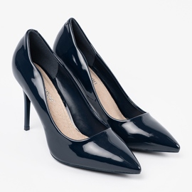 Navy Blue a ales pompe pe un călcâi înalt albastru 3