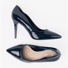 Navy Blue a ales pompe pe un călcâi înalt albastru 5
