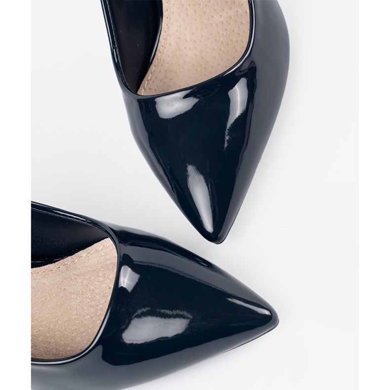 Navy Blue a ales pompe pe un călcâi înalt albastru 1