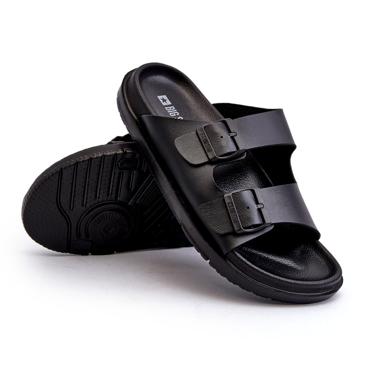 Flip-flops pentru bărbați ușoare cu catarame Big Star NN174597 Negru 4 Flip-flops pentru bărbați ușoare cu catarame Big Star NN174597 Negru 4