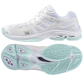 Tensiunea de undă Mizuno 2 V1GC246045 Pantofi de volei alb 1