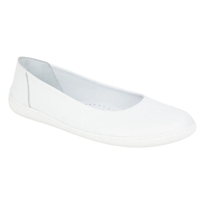 Olivier Barefoot pentru femei Ballerinas Minimalist Slip -On Openwork 1771Pol White alb 1