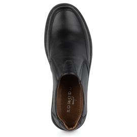 KOMODO Pantofi pentru bărbați din piele naturală Slip-on 854K Negru 6