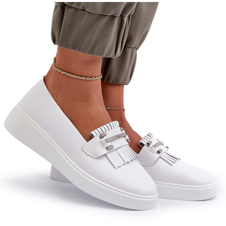 S.Barski Plăcile ușoare de piele din piele ușoară pe platforma Białe S. Barski LR590 alb 5 S.Barski Plăcile ușoare de piele din piele ușoară pe platforma Białe S. Barski LR590 alb 5