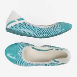 Balerine albastre cu o strecurătoare albă albastru 1 Balerine albastre cu o strecurătoare albă albastru 1