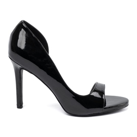 Goodin Pompe pictate cu degetele goale cu degetele negre negru 2