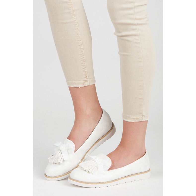 Vices Lordi din piele intoarsa cu franjuri alb 2