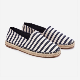 Espadrilles pentru bărbați cu dungi albastre bleumarin albastru 1