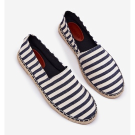 Espadrilles pentru bărbați cu dungi albastre bleumarin albastru 5