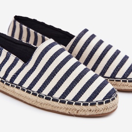 Espadrilles pentru bărbați cu dungi albastre bleumarin albastru 2