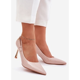 Tocuri pictate cu o clemă bej aurită 1