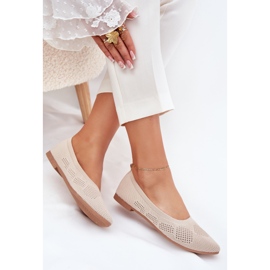 Ballerine materiale pentru femei bej 6