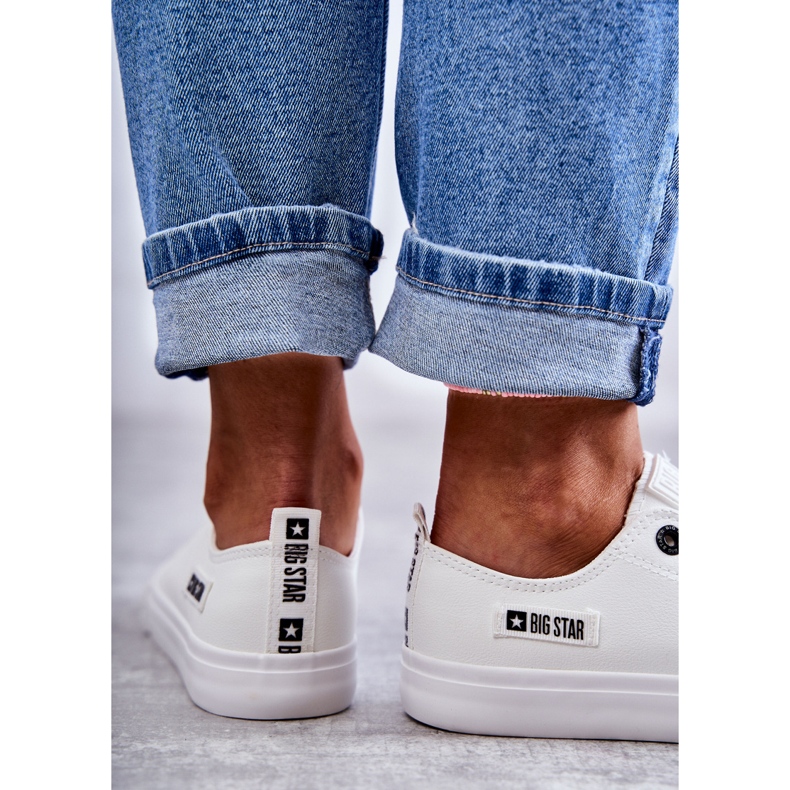 Pantofi de damă din piele Big Star KK274010 alb 3