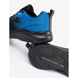 DK Pantofi sport pentru bărbați negri și albastru bleumarin 1